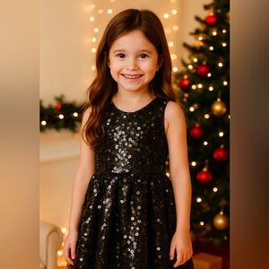 Black bubble sequin party dress for parties!Christmas New Year’s Eve Sz 6